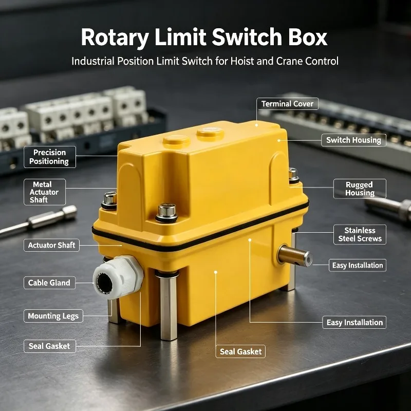 Multifunctional Travel Limit Switch Mechanical Position Limiter Control Component For Crane Lifting Industrial Equipment