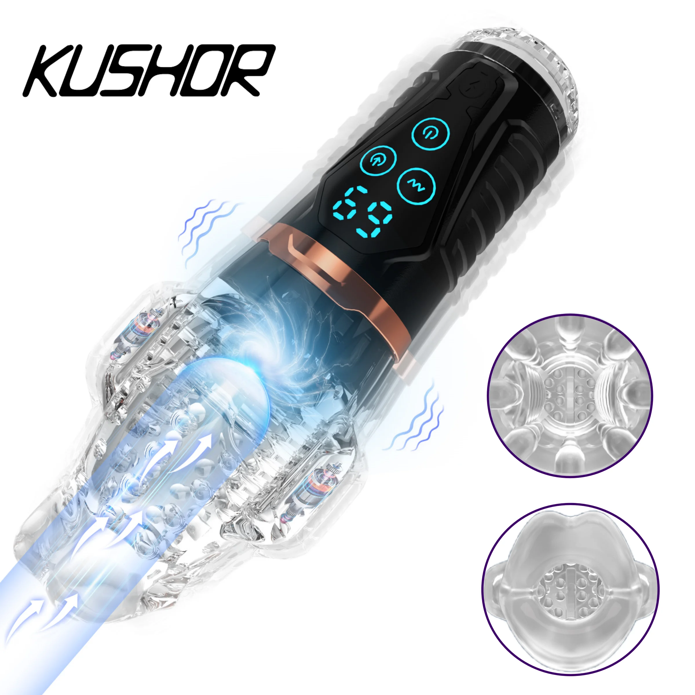 Automatic Vibrating Sucking Masturbator for Men Blowjob Sex Machine Male Masturbators Cup with 9 Suction Modes & 9 Vibrations