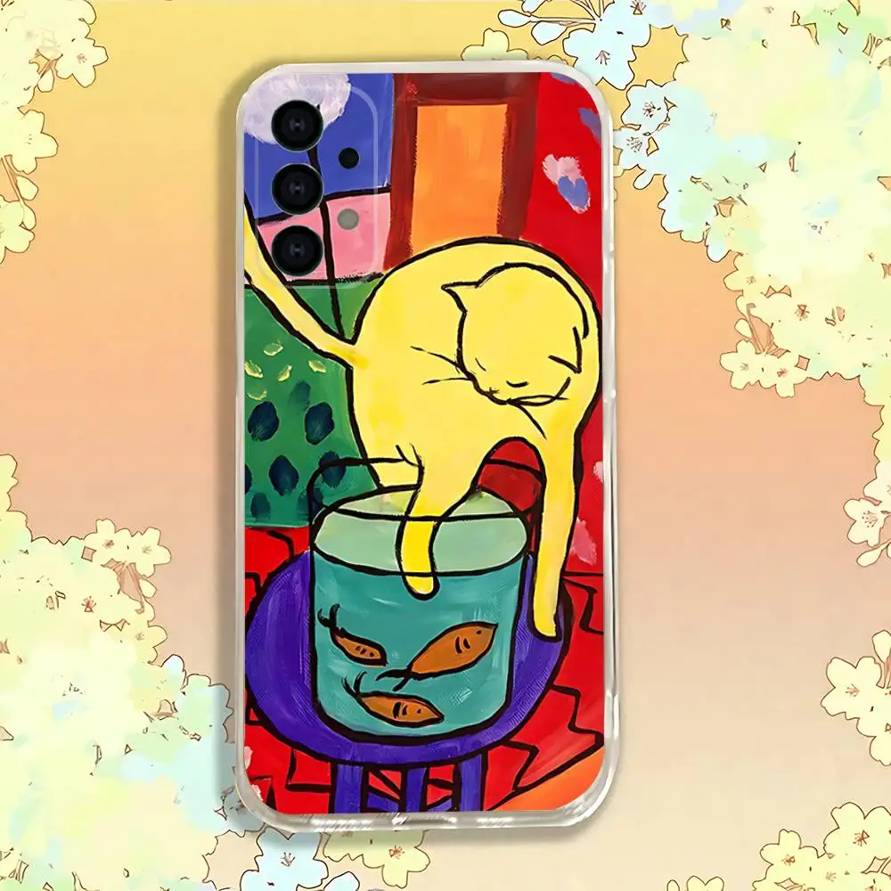 Henri Matisse Art Painting Phone Case For Samsung S24,S25,S30,S23,S21,S22,S20,S10,5G,FE,lite,PIus,Ultra Clear Transparent Cover