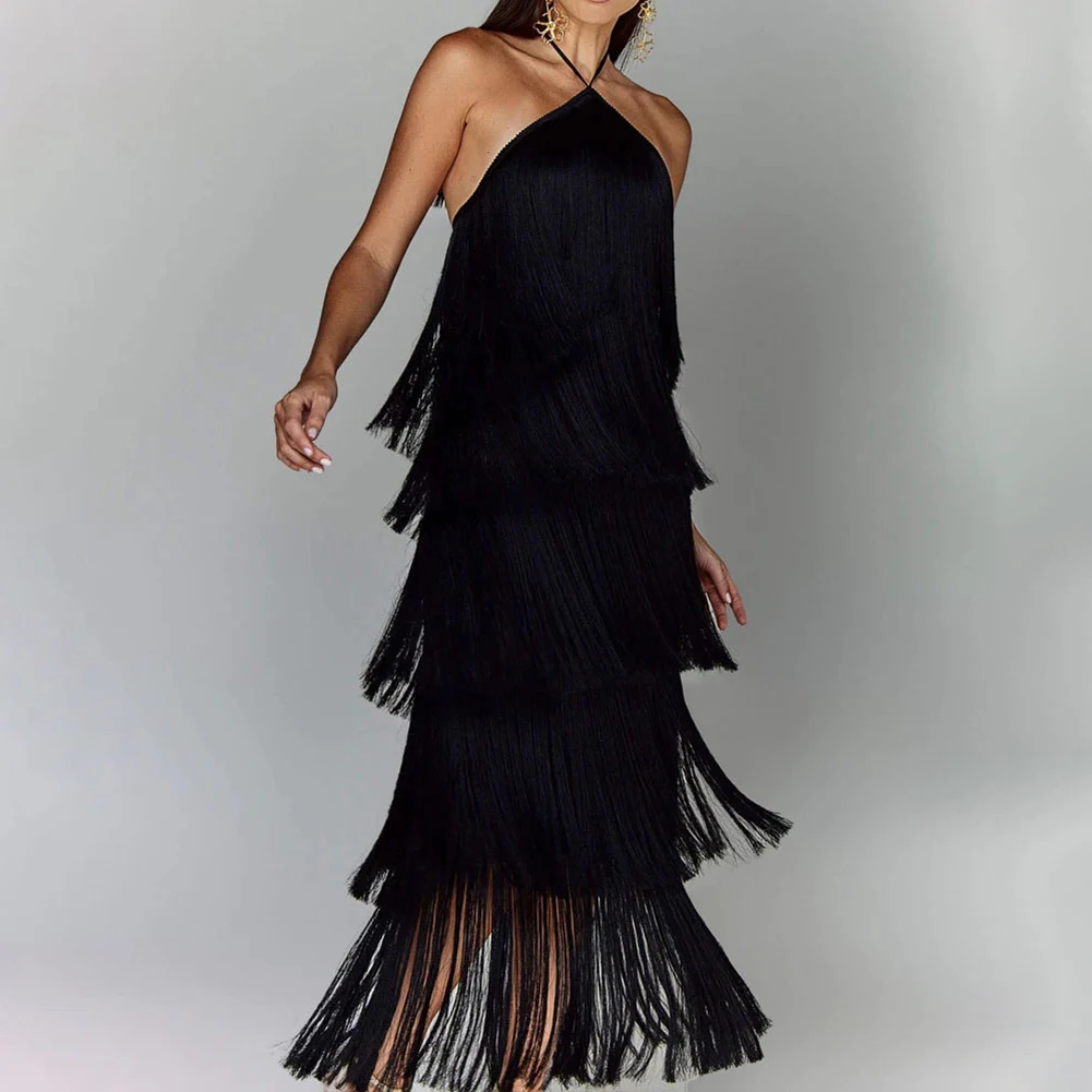 Letnia sukienka codzienna elegancka sukienka na przyjęcie czarna sukienka na imprezę lekka letnia sukienka jednolity kolor wzór na wakacje