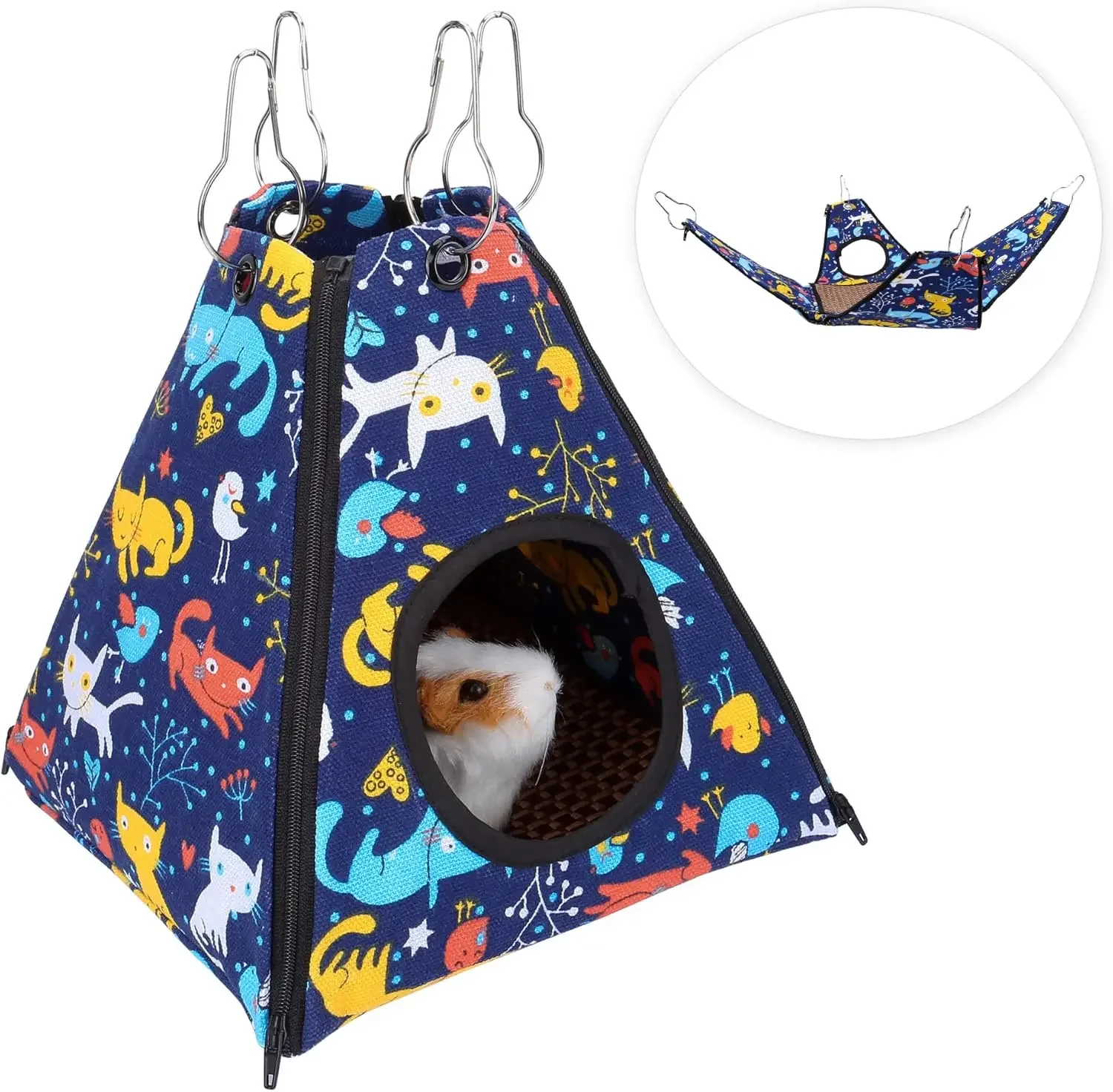 

Tent Hammock Cool Mat for Small Animal Ferret Rat Guinea Pig Degu Gerbil Mice Hamster Chincilla Hammock Sleeper Cage Accessories