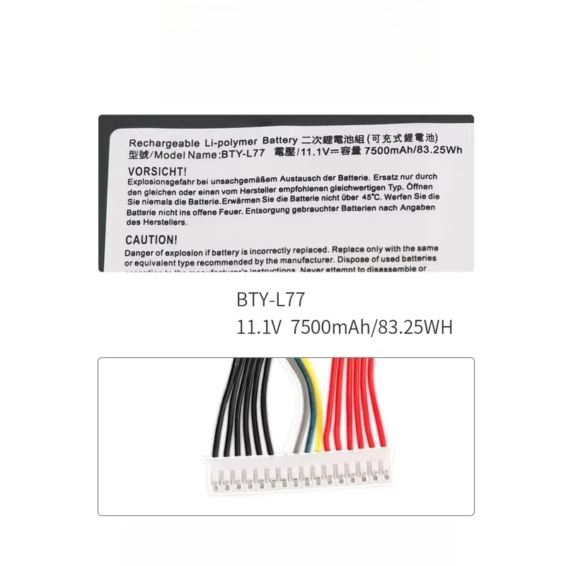 7500mah for msi gt72vr gt72 ms-1781/1783 wt72 bty-l77 laptop battery