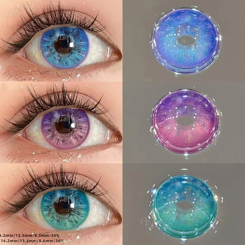 JeweLens 2pcs Diamond Cosplay Nightclub Party Contact Lenses Luxury Softlens 14.2mm