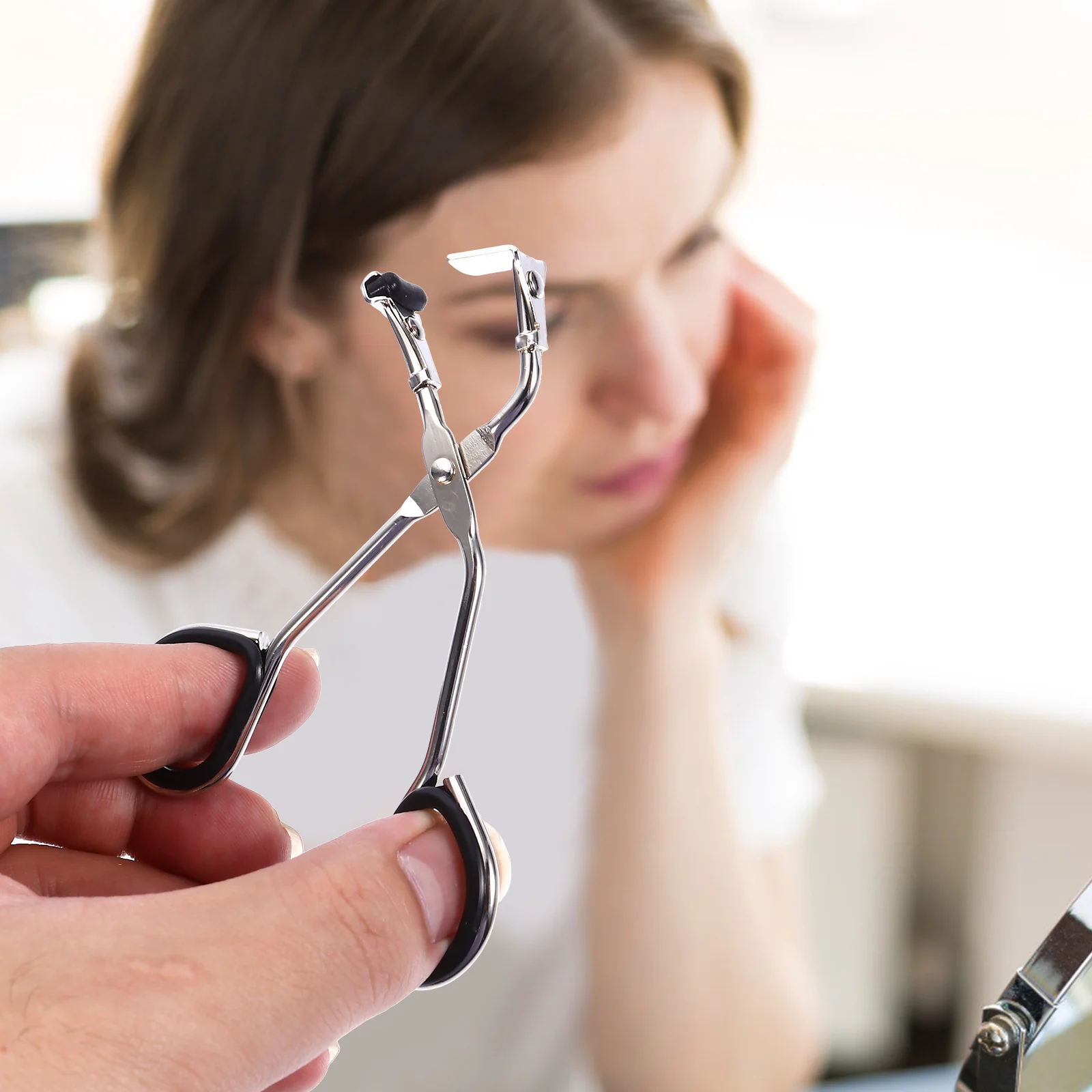 

3Sets Eyelash Curlers Portable Lightweight Silicone Pad Eyelash Clip Travel Makeup Tool Lash Curling Clamp Supplies