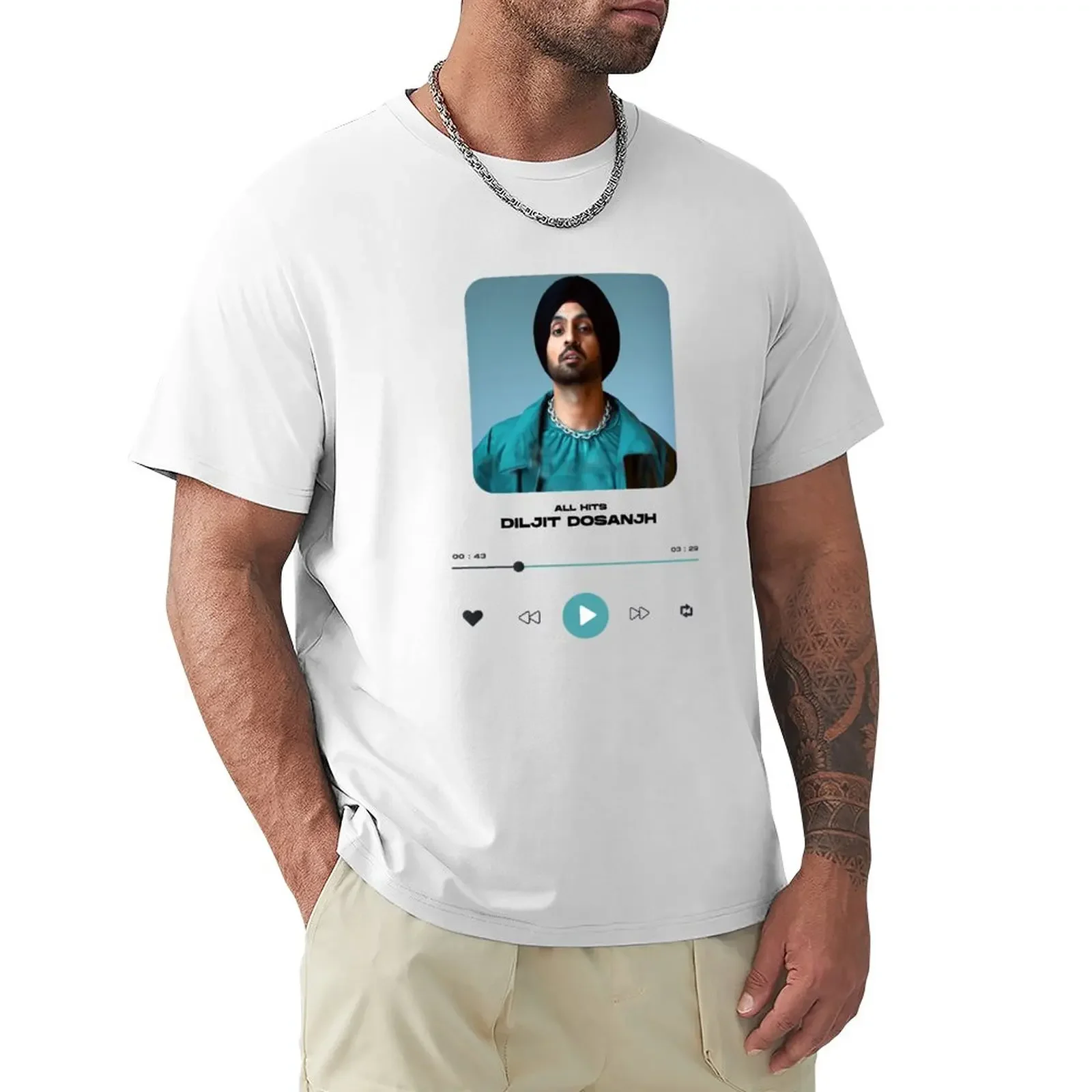 Diljit Dosanjh T-Shirt Aesthetic clothing vintage oversized oversized t shirts for men