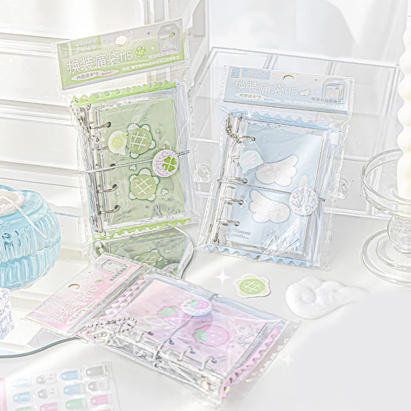 Notatnik w stylu INS w kształcie torebki z cukierkami, dziennik M5, koreański notatnik z luźnymi kartkami, album DIY mini M5, segregator na karty.