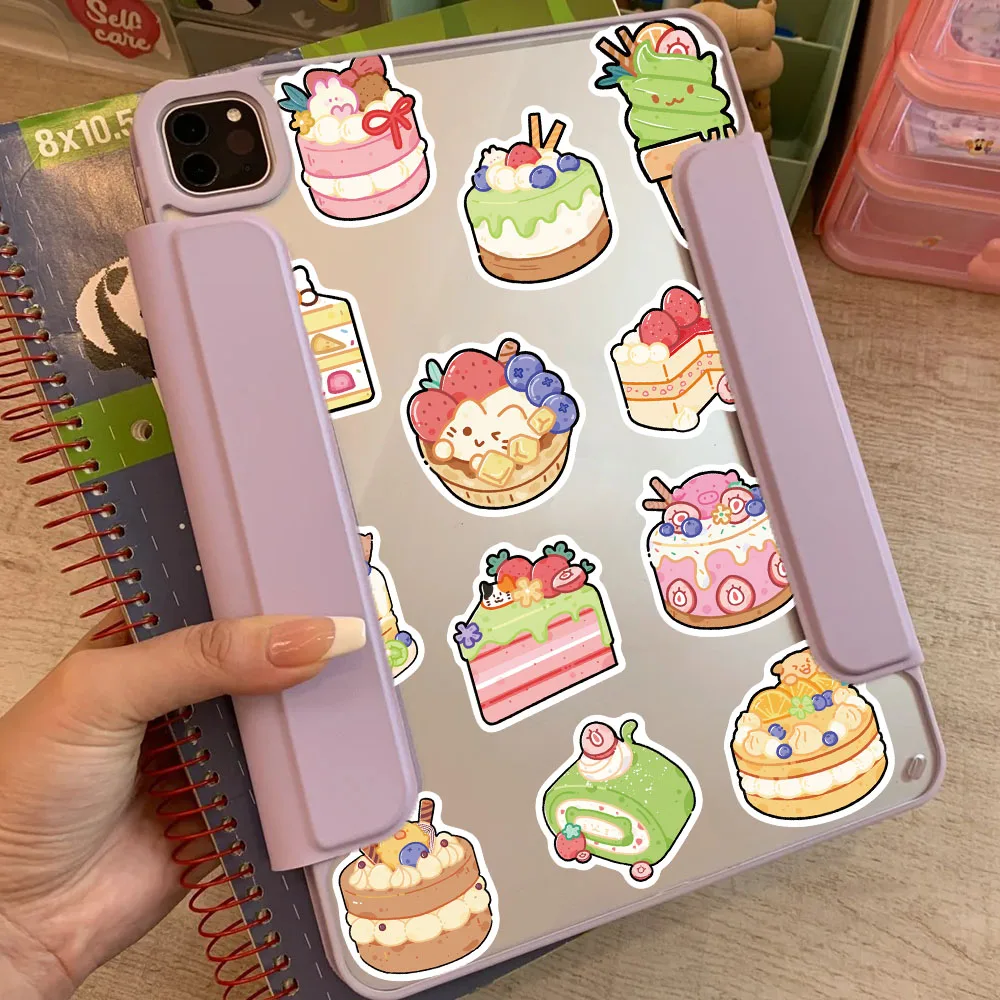 50 pezzi simpatici animali dessert adesivi cartoni animati graffiti decalcomanie per custodia del telefono portatile frigorifero scrapbook adesivi regalo giocattolo per bambini