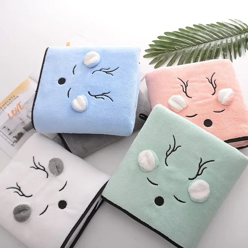 1pc Children Towels Soft Bath Towels Toallas Cute Animals Strong Water Absorbing High End Towel 35*75cm банное полотенце дети