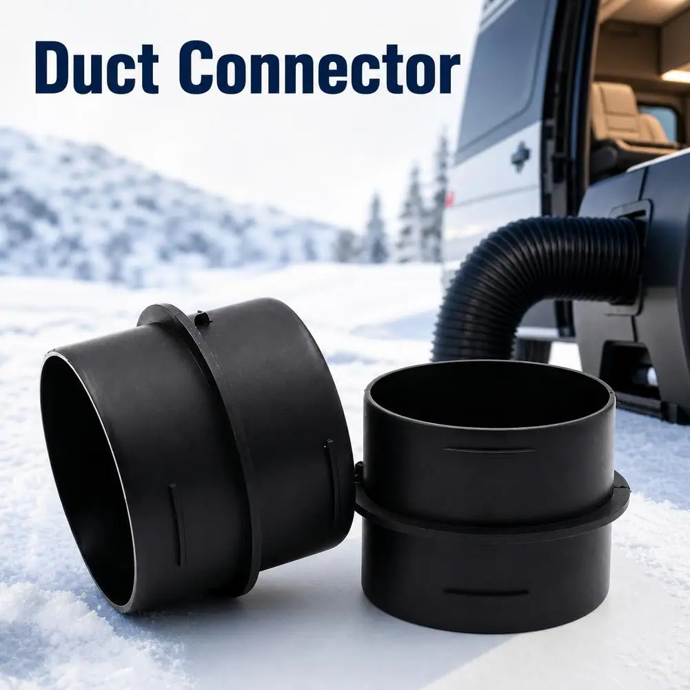 1 Pair 60mm Parking Heater Duct Connector 1-8kW Car Truck Air Diesel Heater Pipe Vent Hose Joiner Adapter Exhaust Fittings