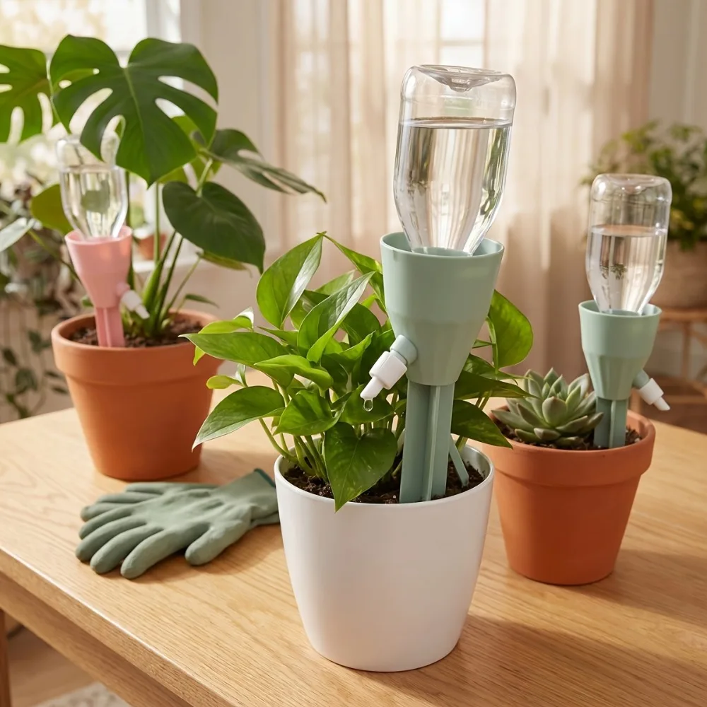 9pcs Plant Drip Irrigation Automatic Watering System - Equipped with Adjustable Valves and Flow Control for Potted Plants
