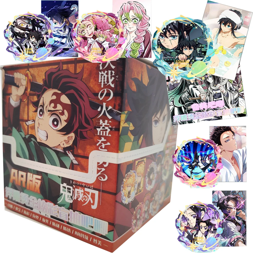 

Коллекционные значки с персонажами аниме «Истребитель демонов», мультяшные, настраиваемые, памятные, лазерные карточки, украшения для рюкзаков, подарки