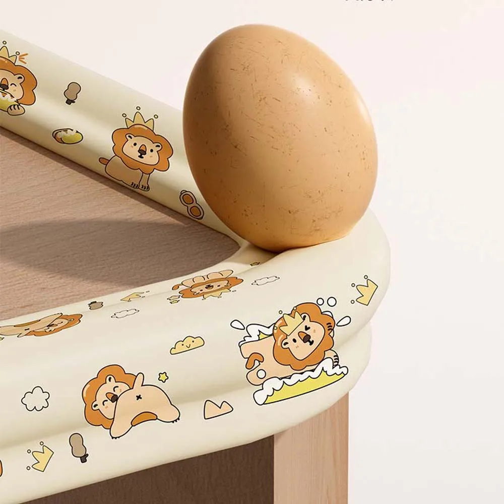 

Kawaii Soft Baby Anti-collision Strip Cartoon Double-sided Tape Table Corner Protective Cover Bear Grey NBR Edge Corner Gravida