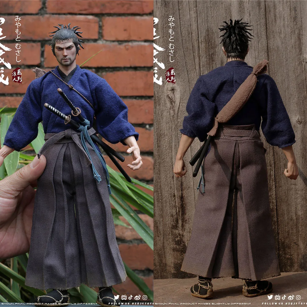 

ZGJKTOYS L-001 1/6 Scale Collectible Full Set Japanese Samurai Miyamoto Musashi Head Body Action Figure Model with Replace Arm