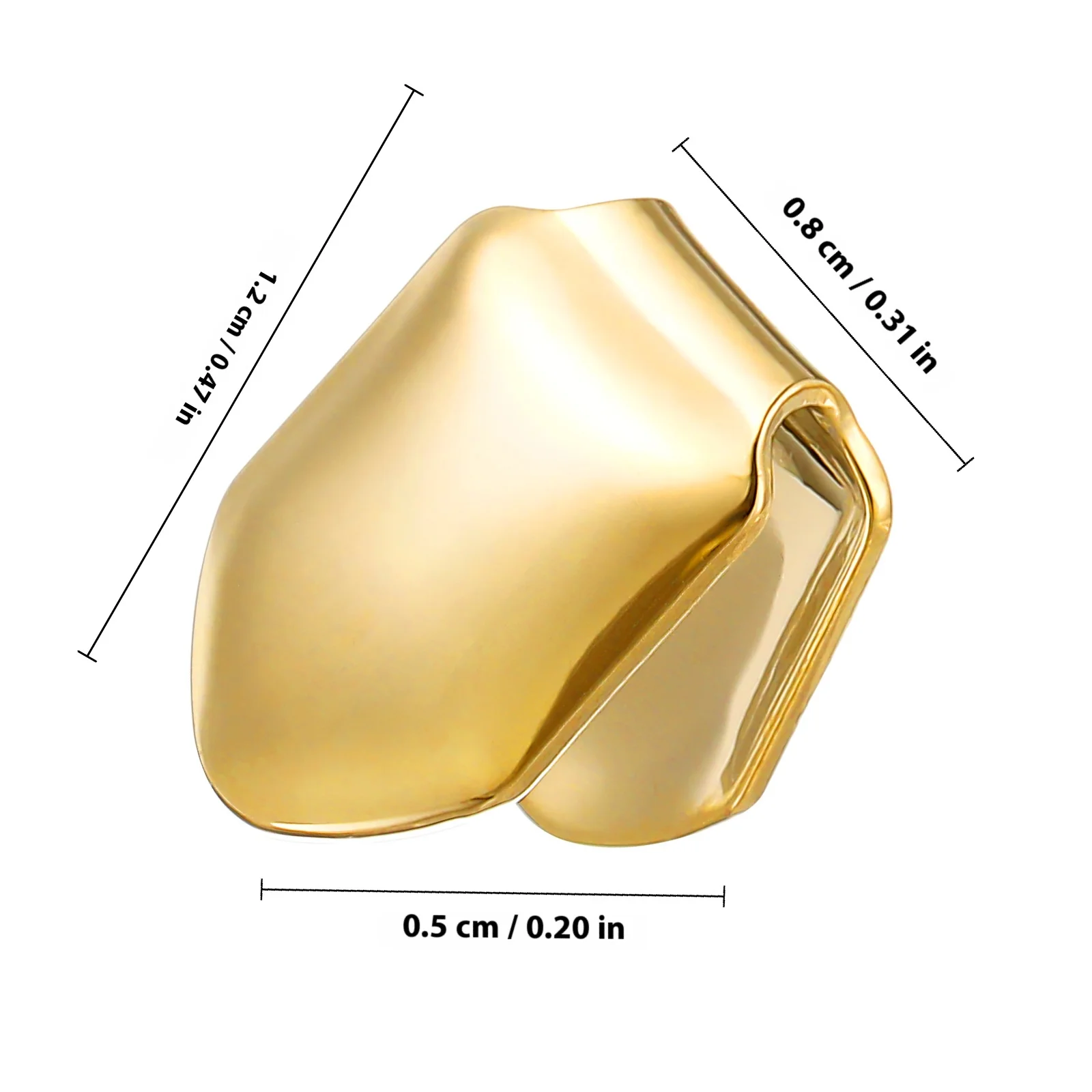 Capuchón Dental de Oro de 14K, Chapado en Oro Sin Níquel, para una Sola Dentadura, Estilo Hip-Hop, Accesorio de Moda, Cuidado Bucal