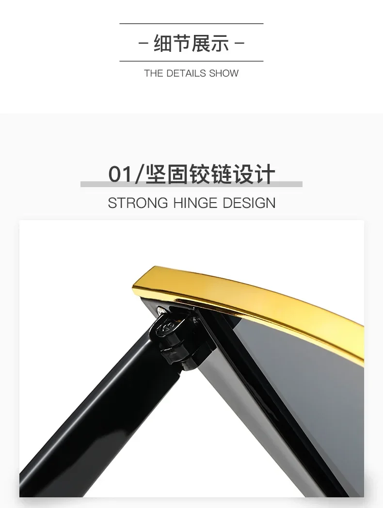 Cat-Eye-Sonnenbrille mit großem Rahmen, neuer Stil 2025, personalisierte Sonnenbrille, trendig und beliebt auf Instagram, modische Sonnenbrille – Detail 16