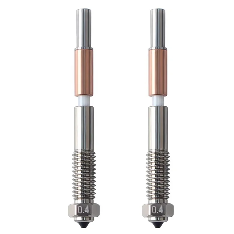 

2Pcs For QIDI Plus4 Bimetal Nozzle Quick Removal Insulation Integration 0.4Mm Nozzles Hightemperature Resistance
