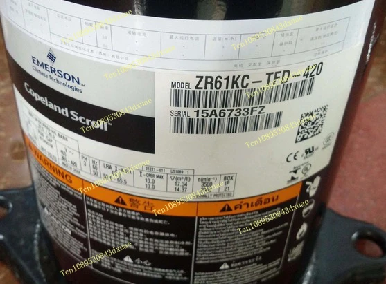 Air conditioning refrigeration compressor ZR61KC-TFD-422 ZR72KC-TFD-522 ZR81KC-TFD-420