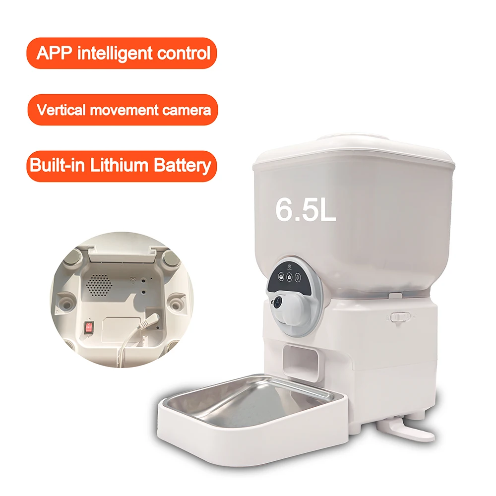 

Uhome+ App Remote Control 6.5L Cat Dog Automatic Pet Feeder Wifi Smart Pet Feeder Pet Food Dispenser,Battery Life Of 9+Days