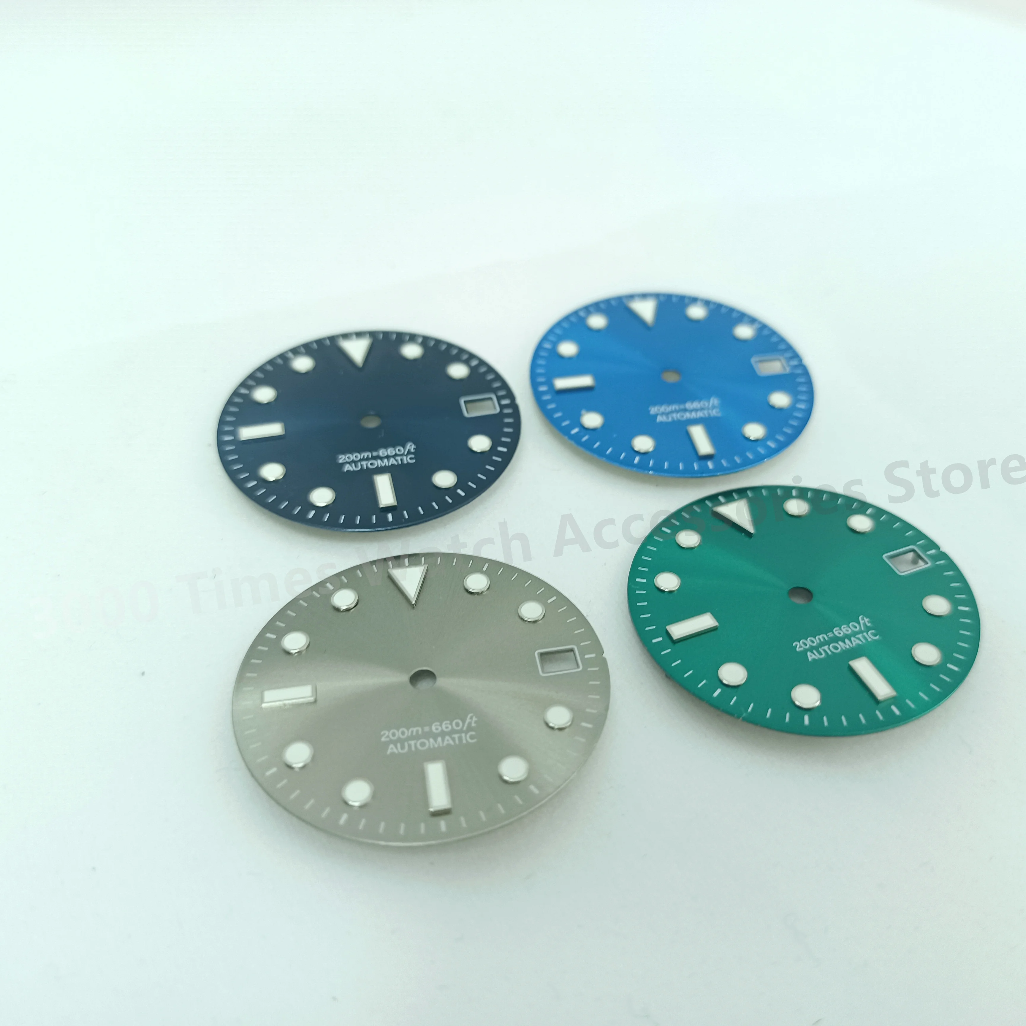 Modified 28.5MM Sunburst Green Blue Red Grey Watch Dial Fit For SEIKO Abalone SKX6105 6309 NH35 NH36 Movement Diving Watch