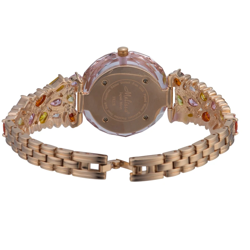 Top Melissa Lady Women\'s Watch Japan Quartz Fashion Dress Bracelet Rhinestone Shell Luxury Crystal Party Girl Birthday Gift Box