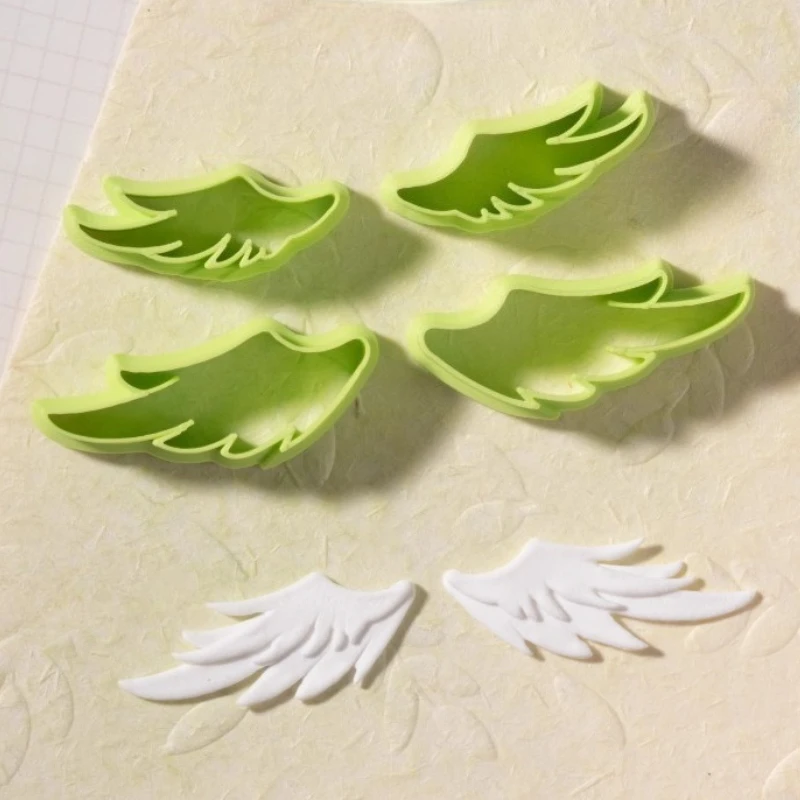 Q نسخة الترا ضوء الطين دمية 2/3 سنتيمتر الجناح قطع قالب الملاك/الشيطان/الطائر الطنان الجناح لتقوم بها بنفسك دمية شخصية كرتونية الجناح التصميم أداة