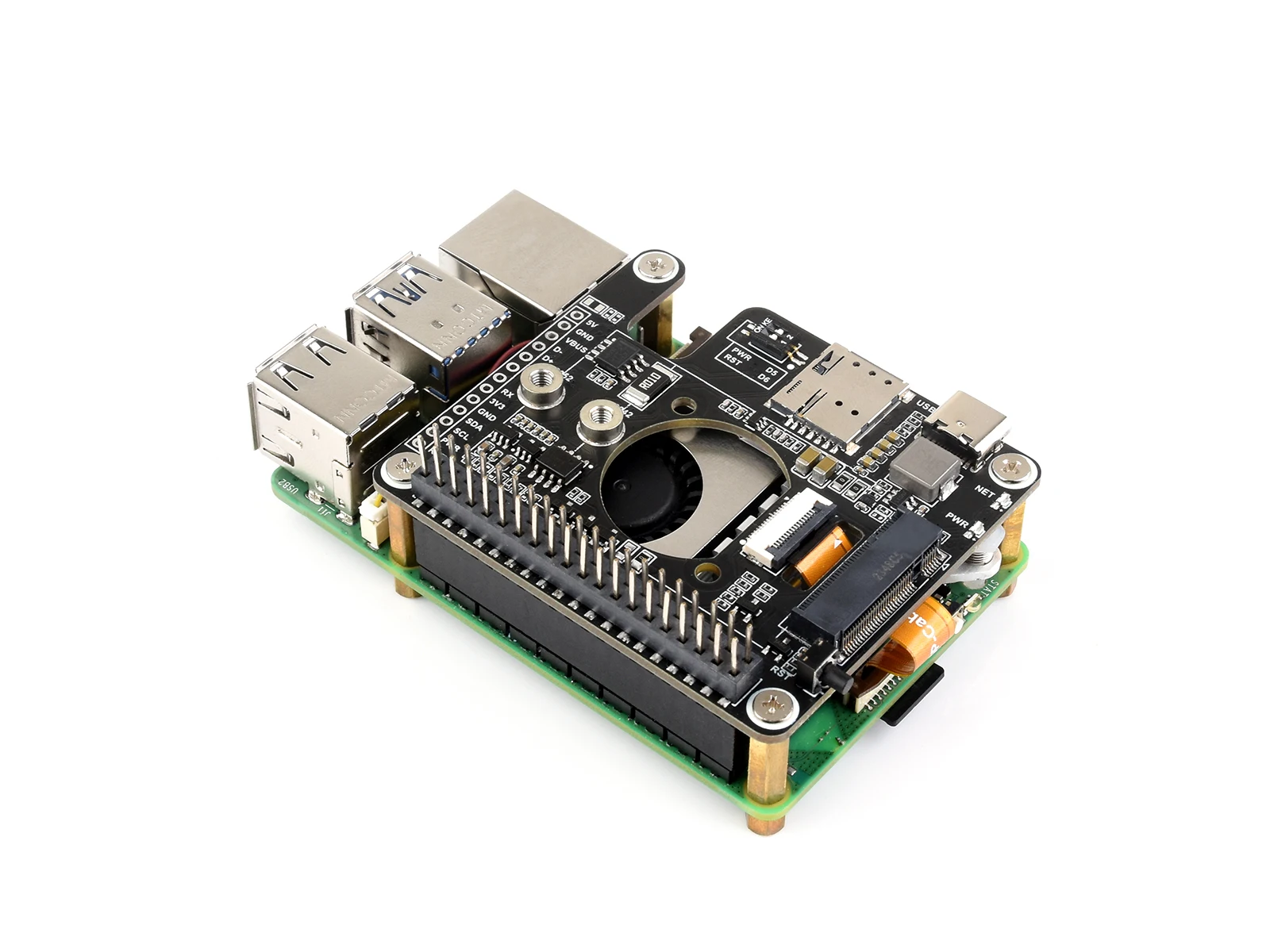 Imagem -04 - Raspberry pi High-velocidade Hat Raspberry pi Compatível com 3052 Pacotes Módulos Quectel 5g Pcie para 5g 4g 3g Rm520n-gl