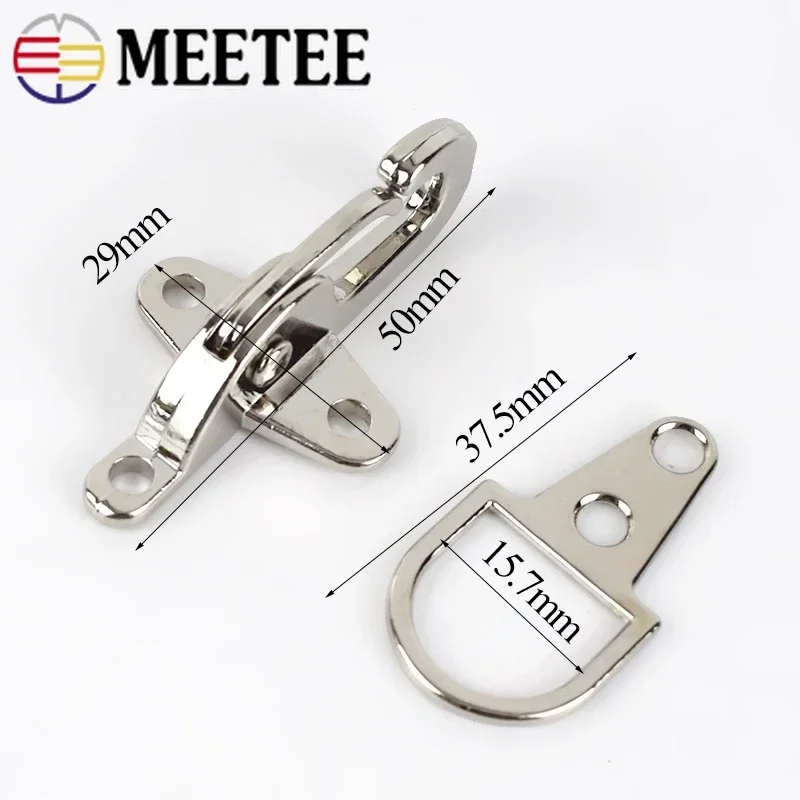 4pcs Meetee 5cm Metal Buckles Lobster Snap Clasp Clip for Handbag Strap Belt Hasp Coat Down Jacket Sewing Clothing Accessories