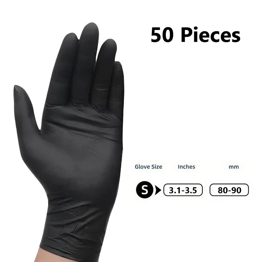 20/50 Stück Einweg-Nitrilhandschuhe, latexfrei, für Nagelpflege, Friseurarbeiten, Tattoo-Vorbereitung und Reinigungswerkzeuge für Salons. – Detail 10
