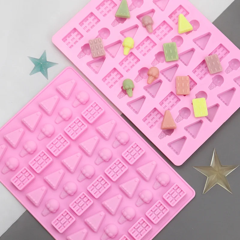 45-even Ice Cream Soft Candy Silicone Mold Little Cookie Chocolate Sealing Wax Vertical Mould