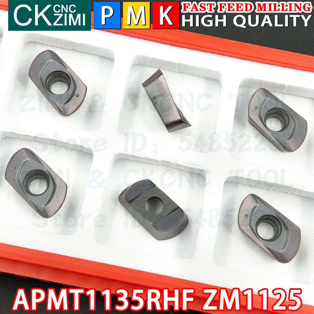 APMT1135RHF ZM1125 APMT 1135 RHF Carbide Chèn Nhanh Thức Ăn Xay Miếng Dụng Cụ Kim Loại CNC Tiện Indexable Xay Dụng Cụ Cắt