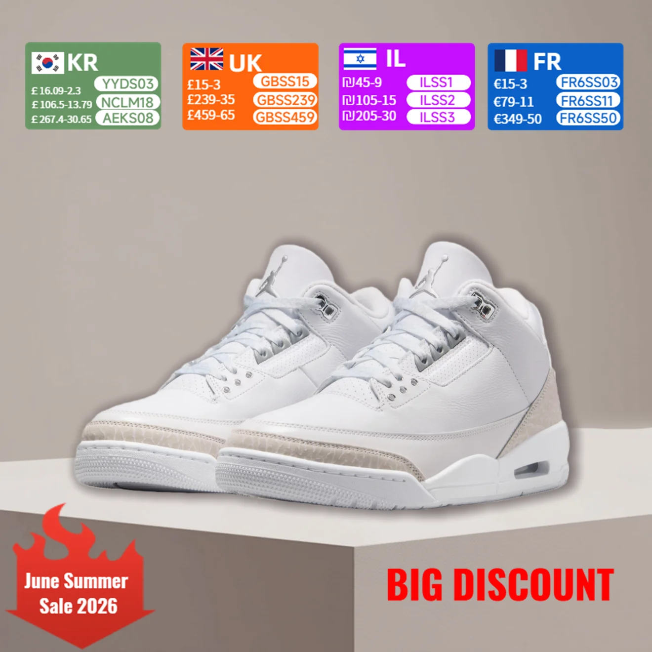Nike Air Jordan 3 Leather Pure Money Mid-Top Basketball Shoes Comfortable, Durable, Slip-Resistant - Unisex Style CT8532111