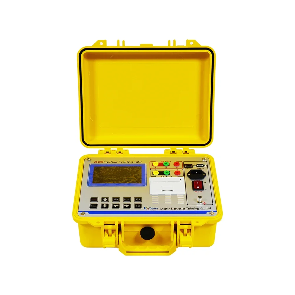 

Kvtester manufacturer's affordable three-phase transformer turn ratio tester with a one-year warranty