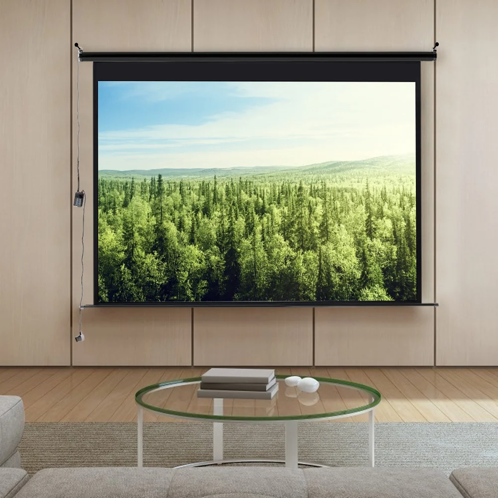 120 Inch HD Electric Pull Down Projector Screen