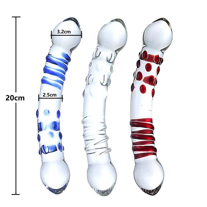 Glass Crystal Masturbation Stick G-spot Butt Anal Pussy Massager Trainer Anal Plug Butt Plug Adult Sex Toys For Men Women Couple