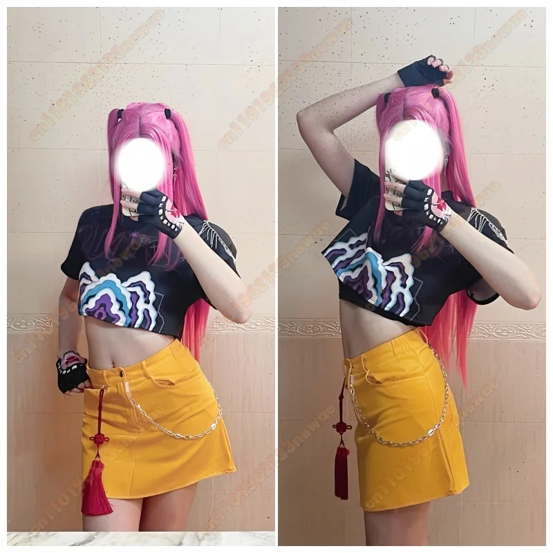 MINISO Mira KPop аниме охотники на демонов косплей костюм парик комплект для женщин и девочек высококачественный костюм охоты идеально подходит для Хэллоуина