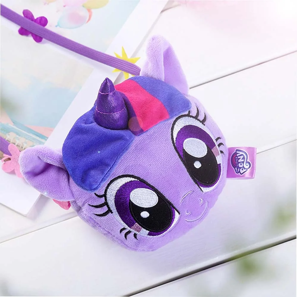 My Little Pony Anime Twilight Sparkle Pinkie Pie Rainbow Dash Cartoon Cute Plush Doll Shoulder Bags, Messenger Bag para niños