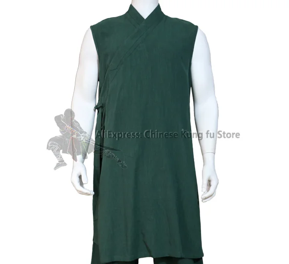 

Sleeveless Chinese Kung fu Jacket Tai Chi Coat Wushu Martial arts Top Wing Chun Clothing Need Your Measurements