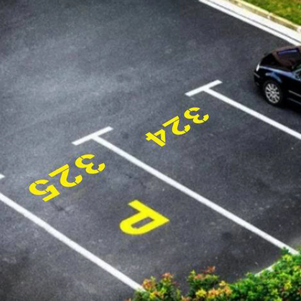 10pcs Hollow DIY Parking Painting Large Clear Cake 0 To 9 Number Stencil Address