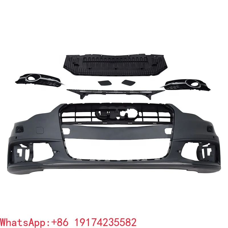 

2011-2014 for Aud A6 S6 C7 Facelift RS6 Style Bodykit Front Bumper with Grill Made of Plastic for 2011 2012 2013 2014 Car Body