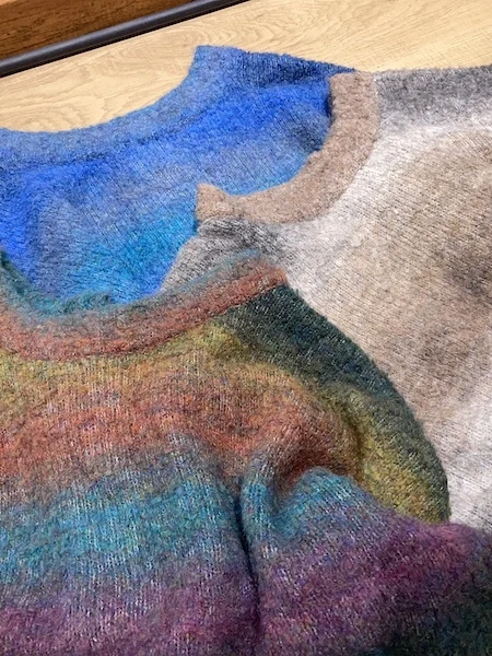 

Warm Wide ape round Ne Sweater Double Sided Wear Street Sle Loose Fit Knitted Wool Blend Coat for Autumn Winter