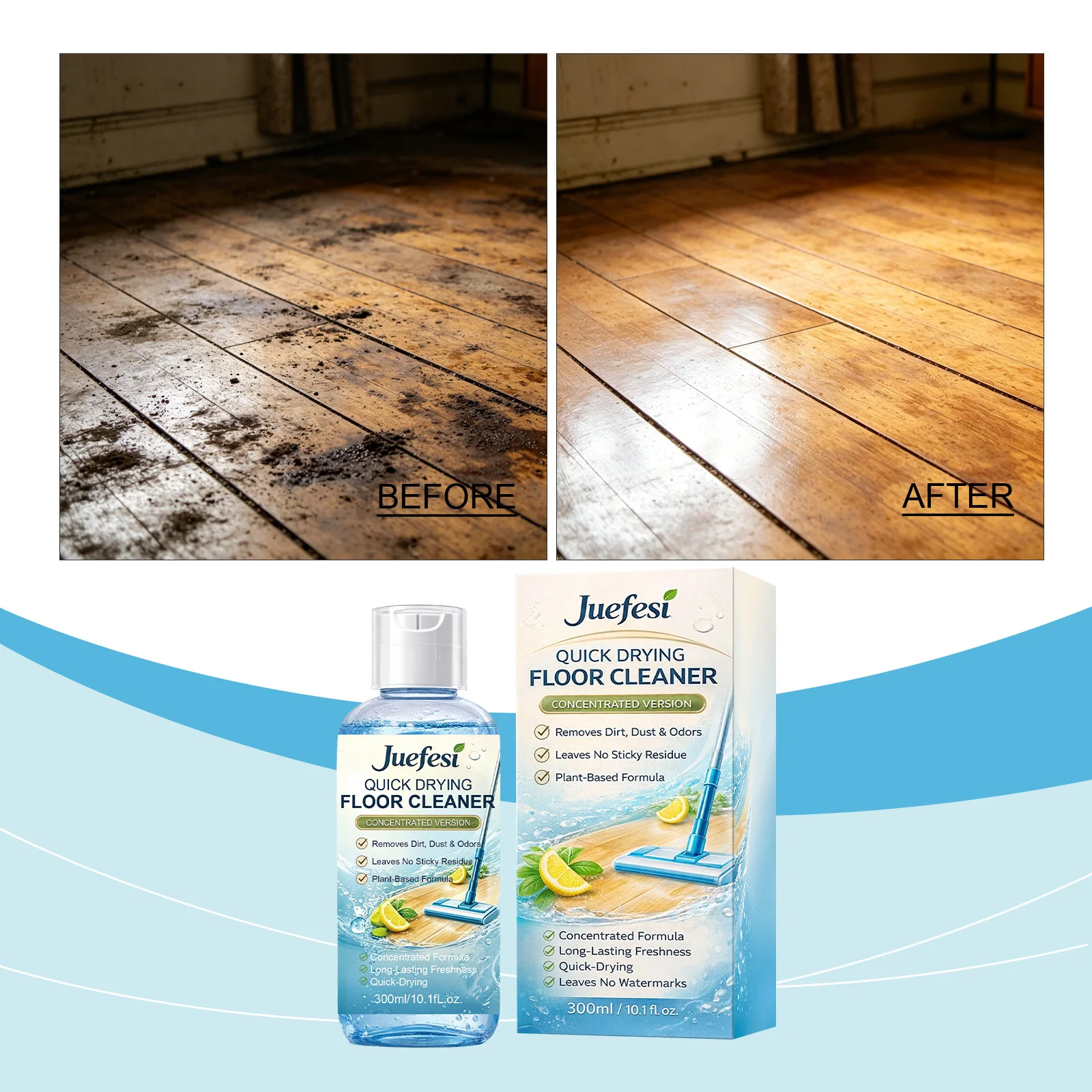 

Concentrated Floor Cleaner Deep Clean Stain Removal Quick Dry Streak Free Shine Restore Mop Soap Multi Surface Safe For Wood Til