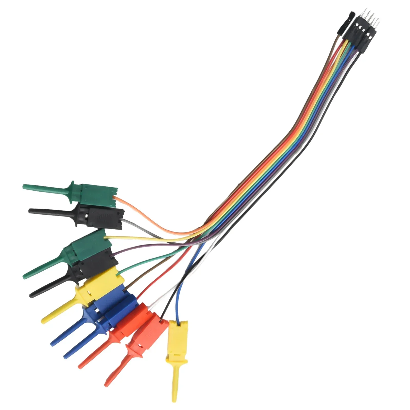 30cm 10PIN Test Hook Clip Logic Analyzer Cable Wire Efficiency Logic Analyzer Cable Gripper Probe Test
