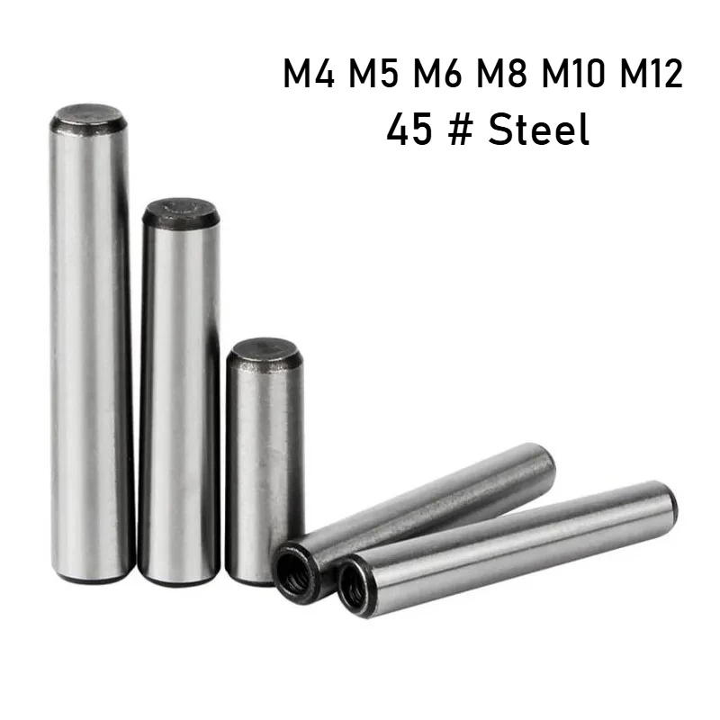 M4~M12 45# Steel taper Pin with internal thread plus hard dowel GB118 High Strength Quench Hardened Steel taper pin