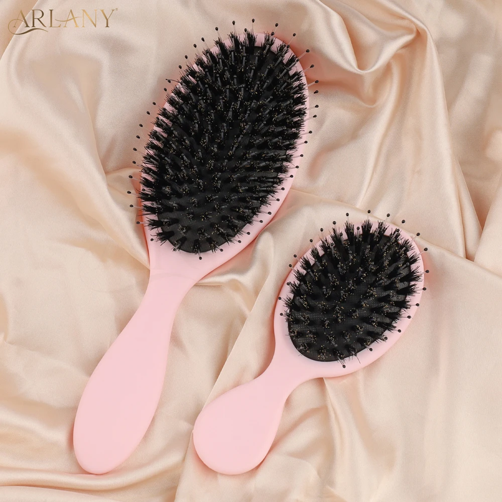 

ARLANY Matte Boar Bristle Hair Brush Nylon Teeth Hair Extension Brush Set Women Cushion Brush Hair Styling Smoothing Detangling