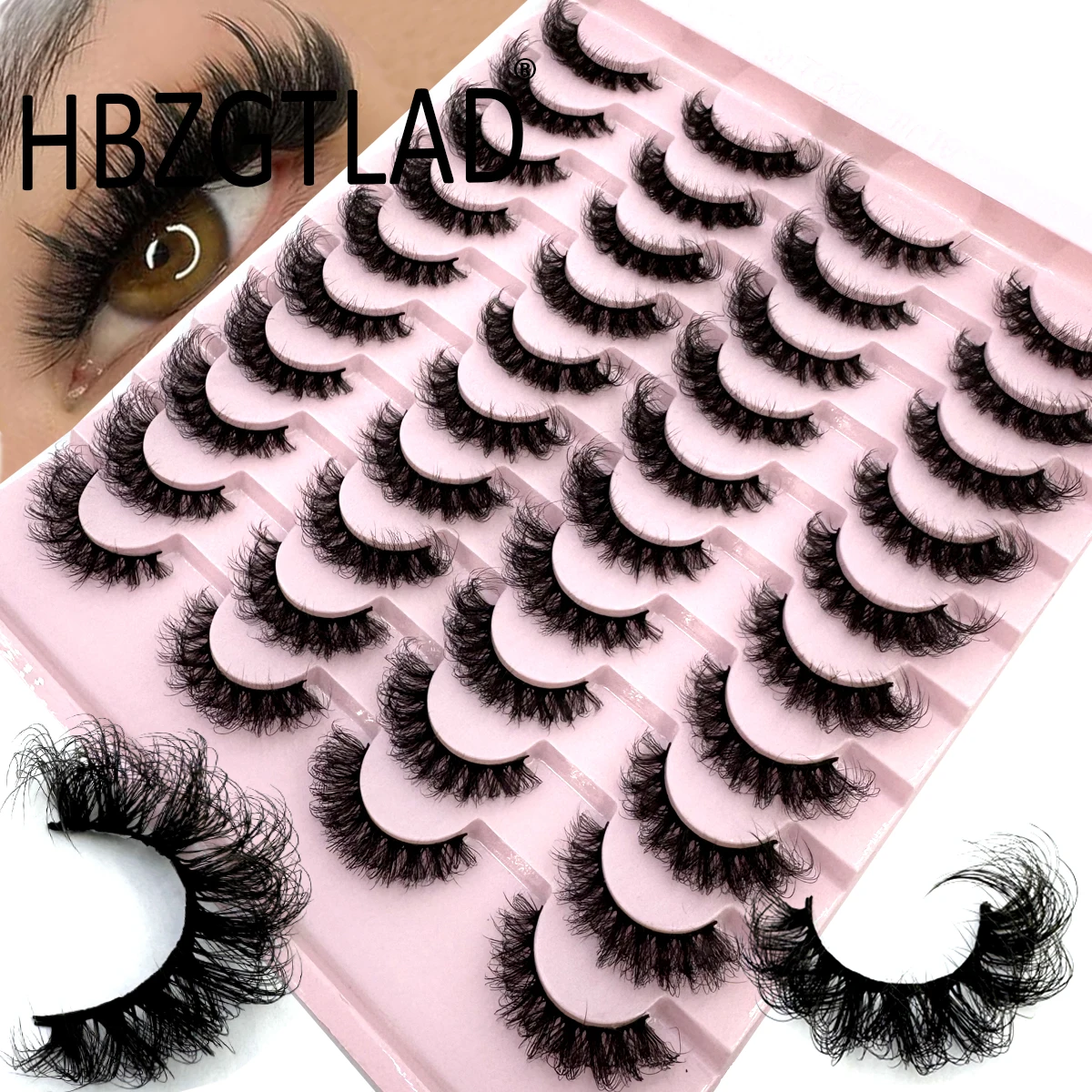Nouveau 20 paires de cils moelleux 3d cils de vison 100% cils sans cruauté cils naturels réutilisables à la main Maquillaje cils vison