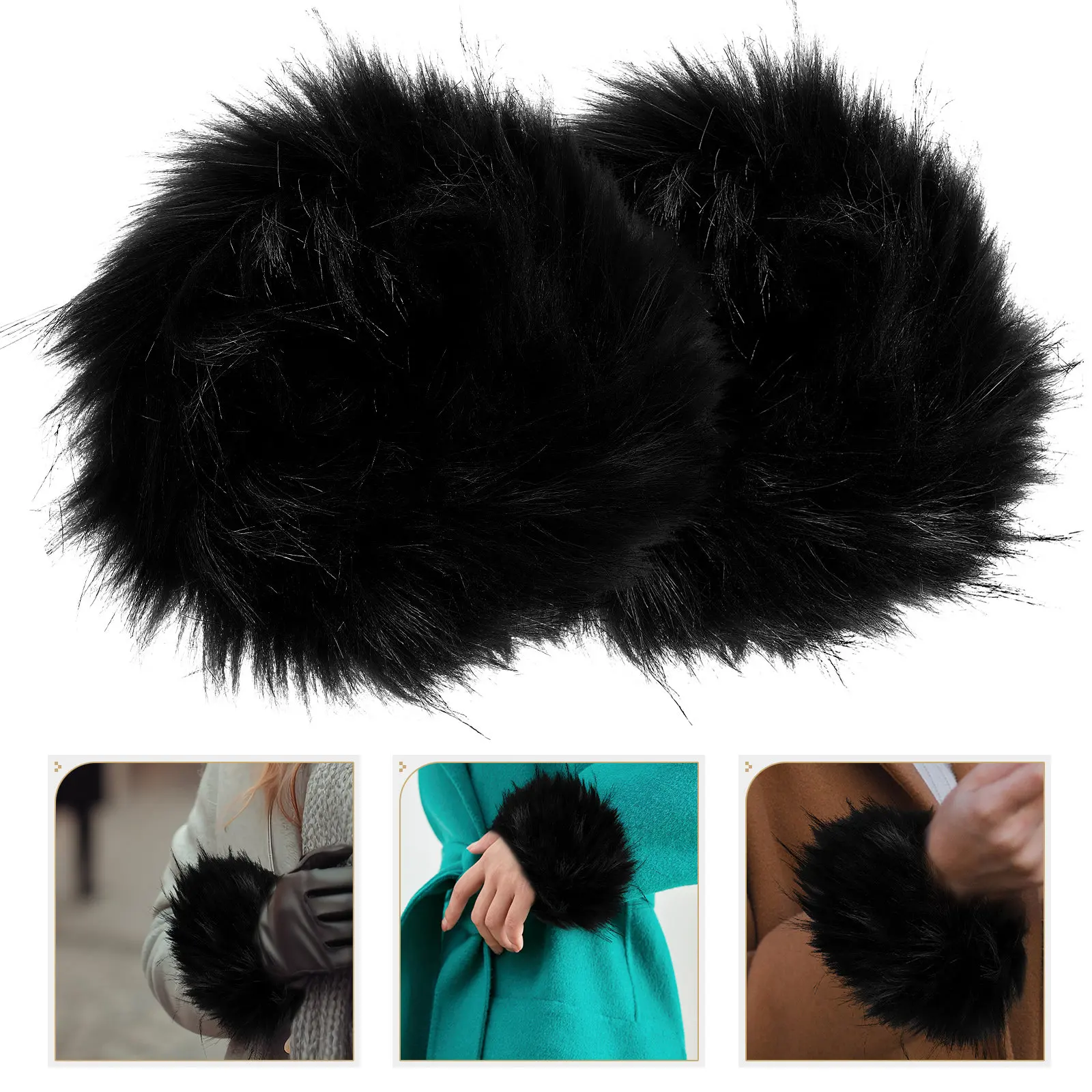 

Пара меховых манжет на запястья для женщин: уникальный дизайн, подчеркивающий модный вкус, изысканное исполнение