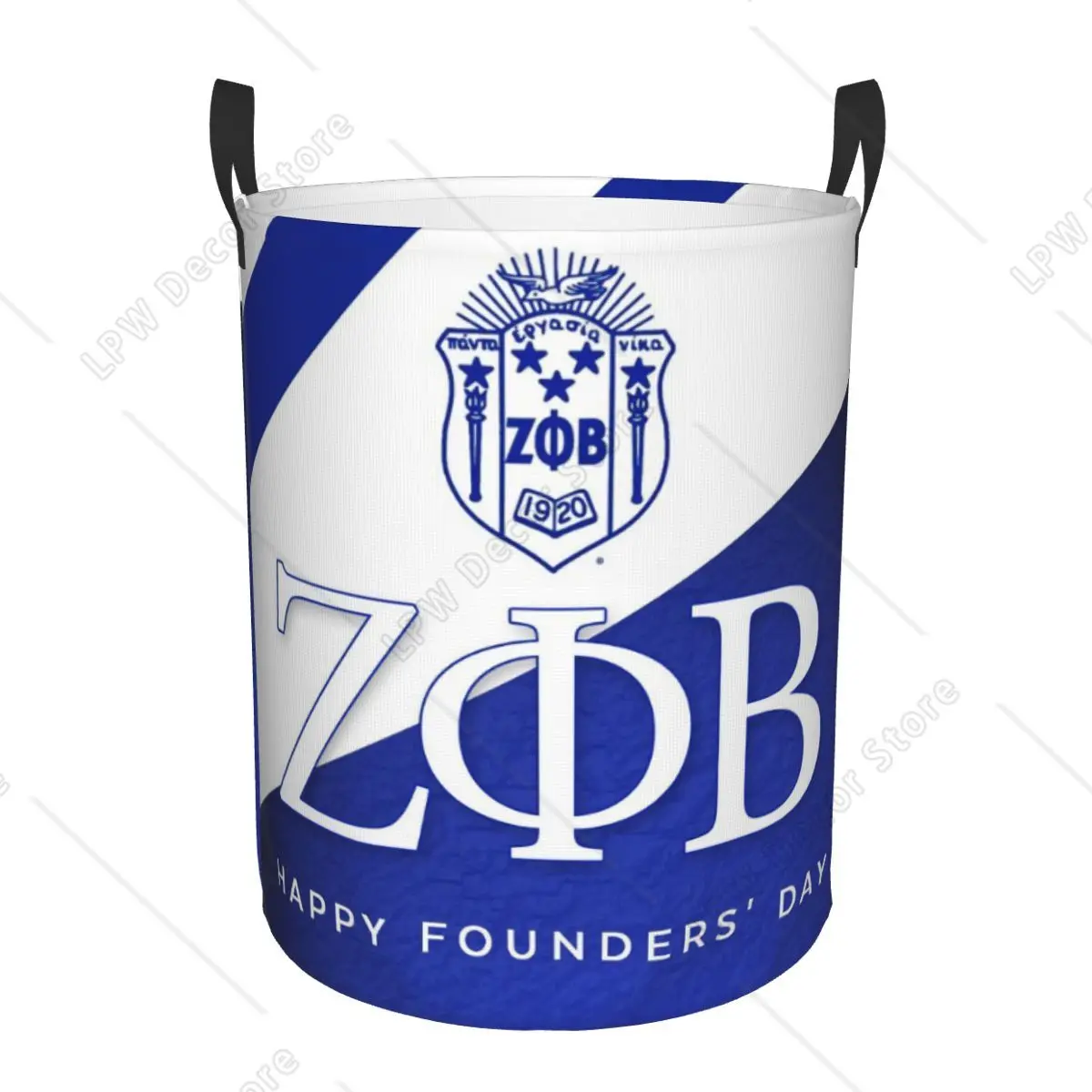 Cesta para la colada personalizada Zeta Phi Beta con letra griega 1920, cesto plegable para ropa ZOB, cesto de juguete, contenedor de almacenamiento para guardería de niños