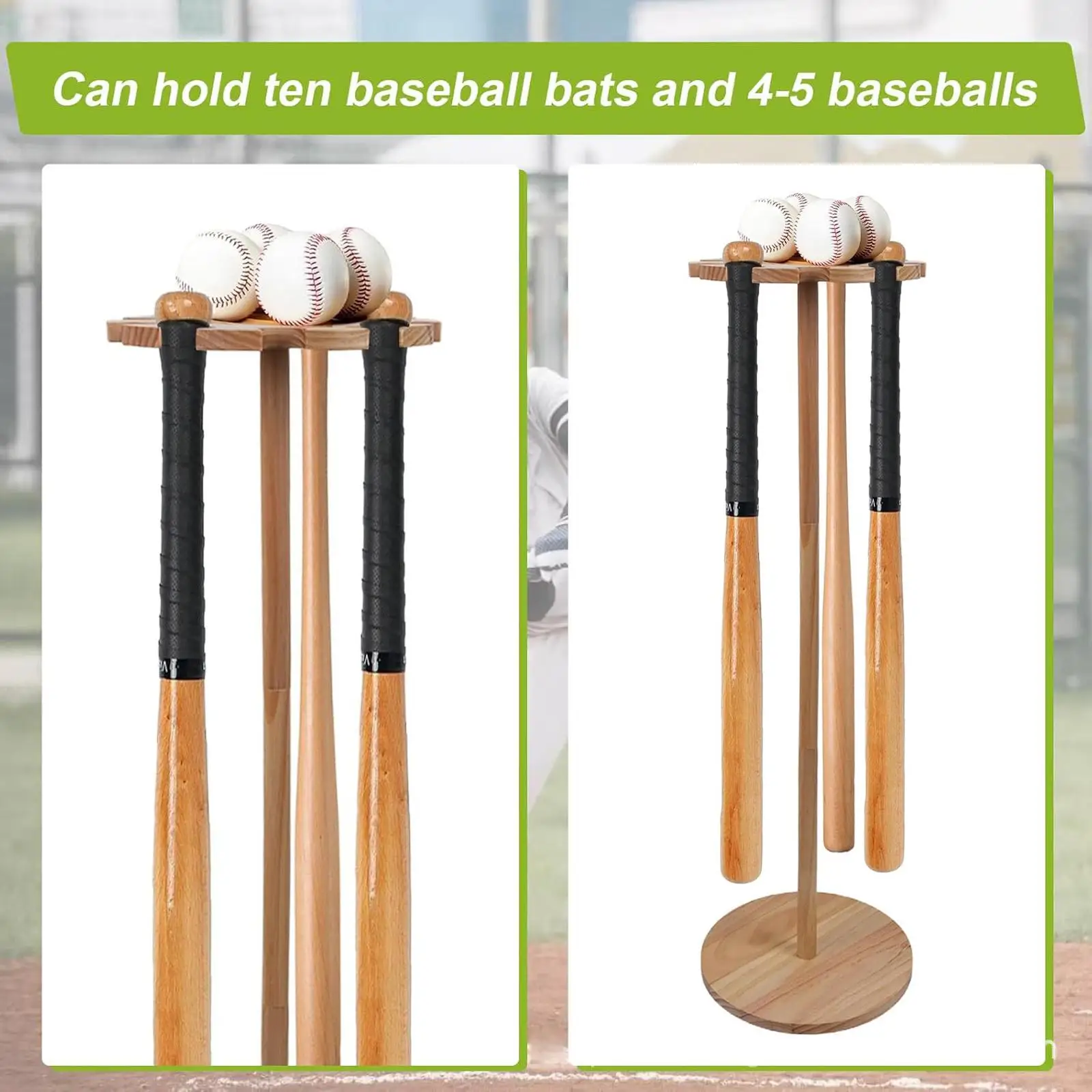 10 Baseball Bats Holder Baseball Bat Stand Storage Organizer