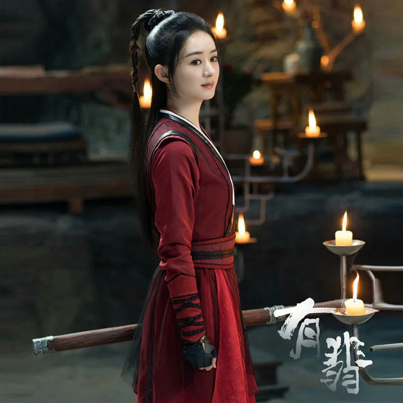 New ancient-style Hanfu adult female costume martial arts swordsman waistband set for festival parties and gatherings