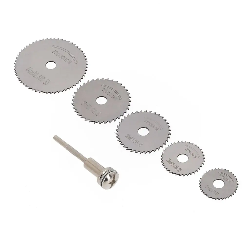 

1set HSS Diamond Wood Cutting Discs Circular Saw Blade For Rotary Tool Engraver Electric Drill And 1 Mandrel Tools